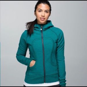 Lululemon scuba hoodie teal size 4